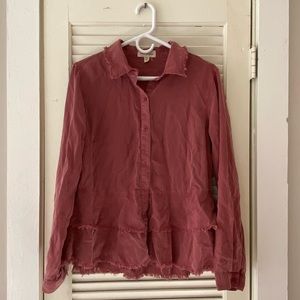 Anthropologie Cloth and Stone Rose Ruffle Peplum jacket